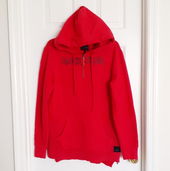 Rockstar Original Red Distressed Hoodie